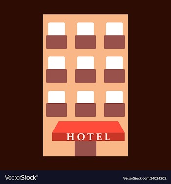 Hotel icon isolated on white background simple vector image