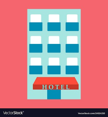 Hotel icon isolated on white background simple vector image