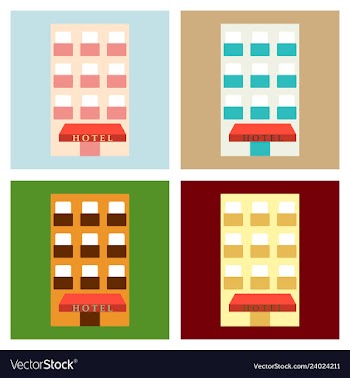 Hotel icon isolated on white background simple vector image