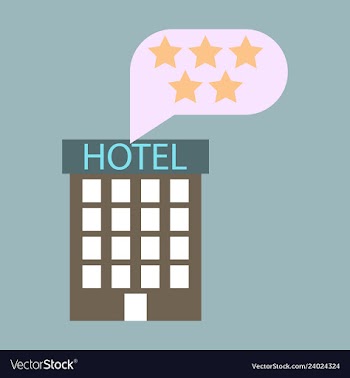 Hotel icon isolated on white background simple vector image