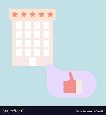 Hotel icon isolated on white background simple vector image