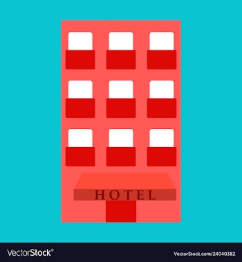 Hotel icon isolated on white background simple vector image