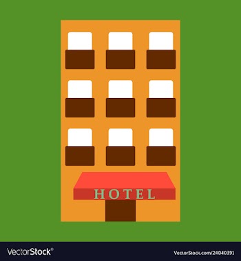 Hotel icon isolated on white background simple vector image