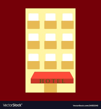 Hotel icon isolated on white background simple vector image