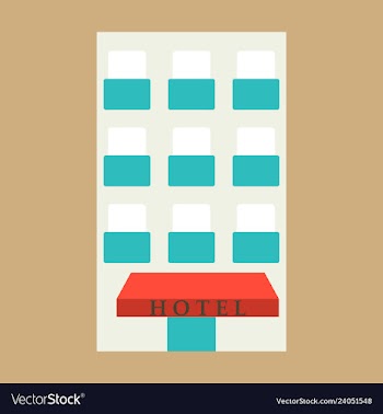 Hotel icon isolated on white background simple vector image