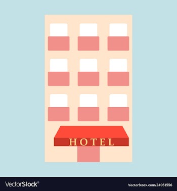 Hotel icon isolated on white background simple vector image