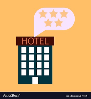 Hotel icon isolated on white background simple vector image