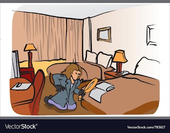 Hotel room vector image