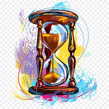 Hourglass Painting Drawing Illustration - Free hand-painted hourglass pull material 