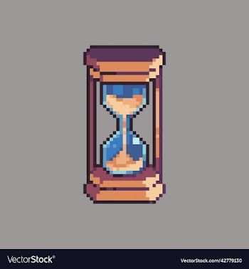 hourglass pixel art design