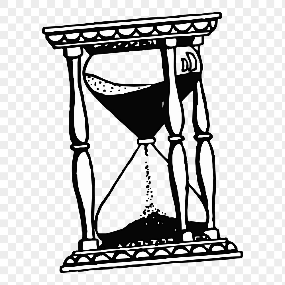 Hourglass png sticker, vintage object | Free PNG - rawpixel