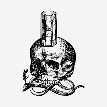 Hourglass skull drawing, vintage dark | Free Photo - rawpixel