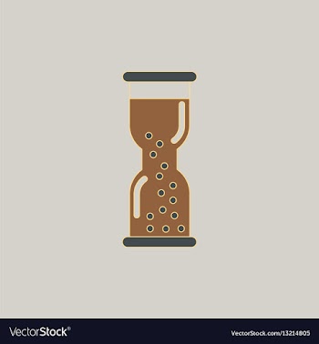 Hourglass with water watch vector image