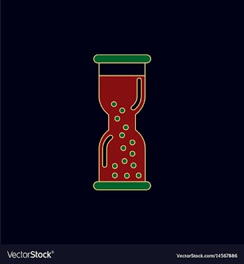 Hourglass with water watch vector image