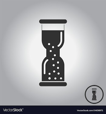 Hourglass with water watch vector image