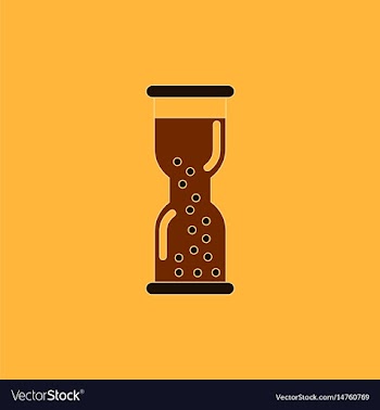 Hourglass with water watch vector image