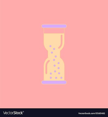 Hourglass with water watch vector image