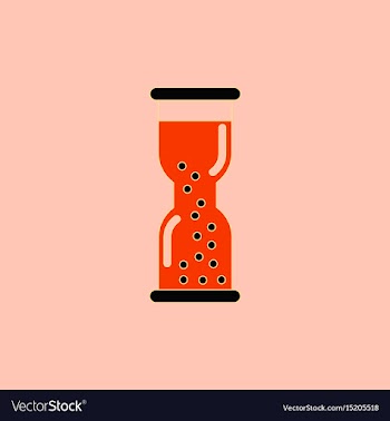 Hourglass with water watch vector image