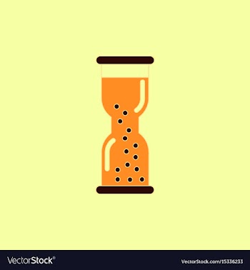 Hourglass with water watch vector image