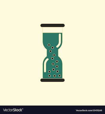 Hourglass with water watch vector image