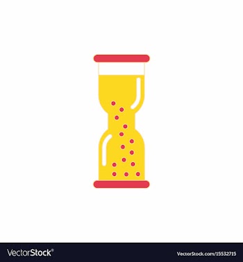 Hourglass with water watch vector image