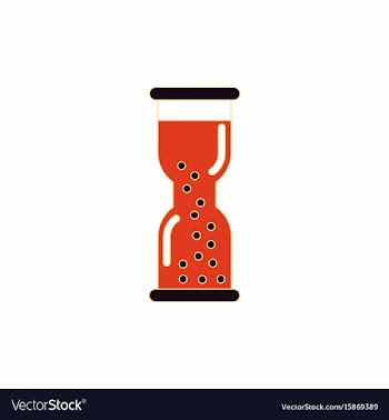 Hourglass with water watch vector image