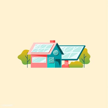 House and a solar panel vector | Free stock vector - 486918