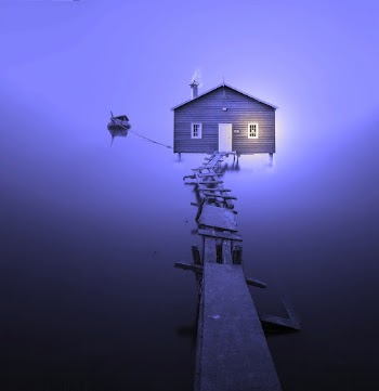 House at the end of the bridge.Free | Free Photo - rawpixel