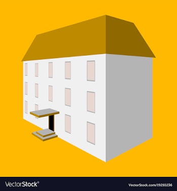 House exterior front view with roof modern vector image