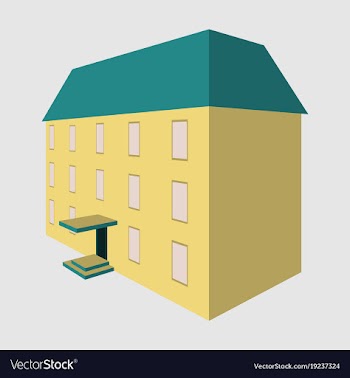 House exterior front view with roof modern vector image