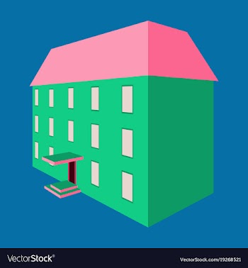 House exterior front view with roof modern vector image