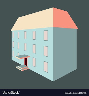 House exterior front view with roof modern vector image