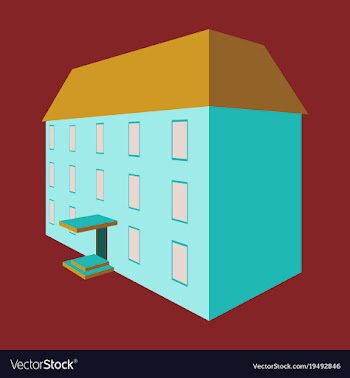 House exterior front view with roof modern vector image