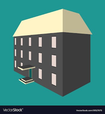 House exterior front view with roof modern vector image