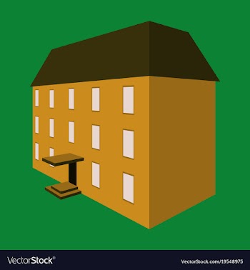 House exterior front view with roof modern vector image