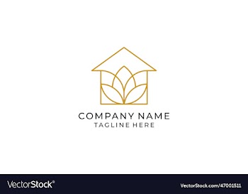 house flower logo abstract beauty spa salon