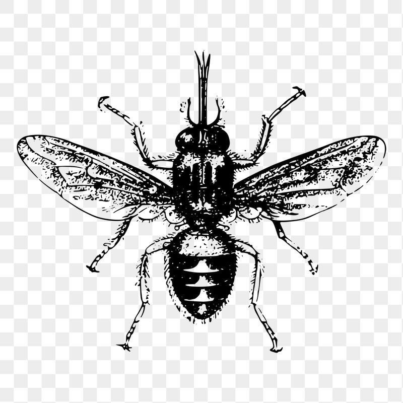 House fly png sticker, vintage | Free PNG - rawpixel