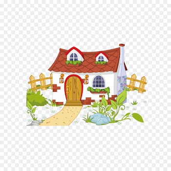 House Free content Cottage Clip art - House and fence 