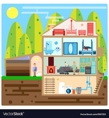 House in cut vector image