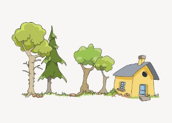 House in the woods clipart, | Free PSD - rawpixel