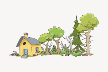 House in woods background illustration | Free Vector - rawpixel
