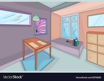 House interior hand drawing scene vector image