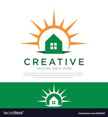 house logo in the sun