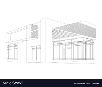 House models wireframe vector image
