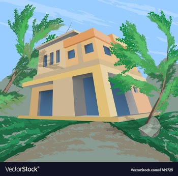 House nature scene vector image