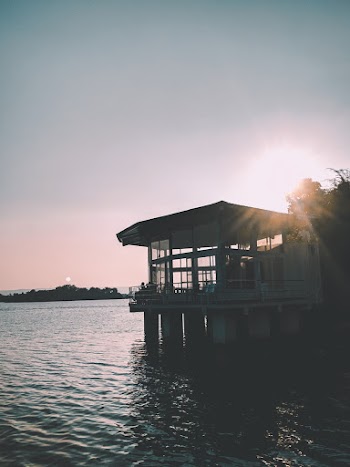 House on Dock Near Sea