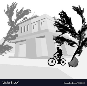 House outside vector image