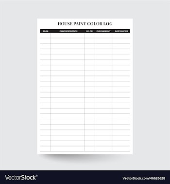 house paint color log