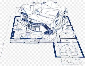 House plan Interior Design Services Sketch - Single - family villa three - dimensional building 