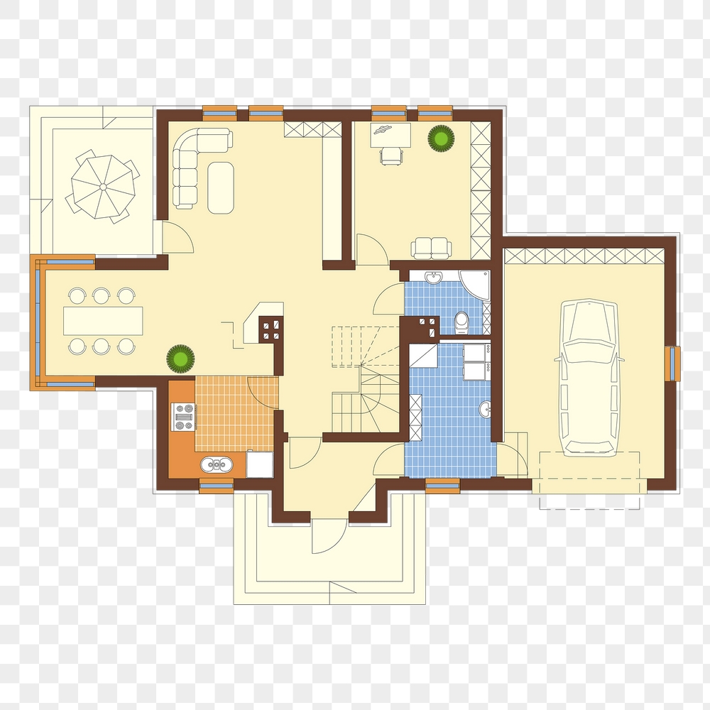 House plan png sticker architecture | Free PNG - rawpixel